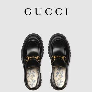 GUCCI Horsebit Flat Thick Sole Loafers